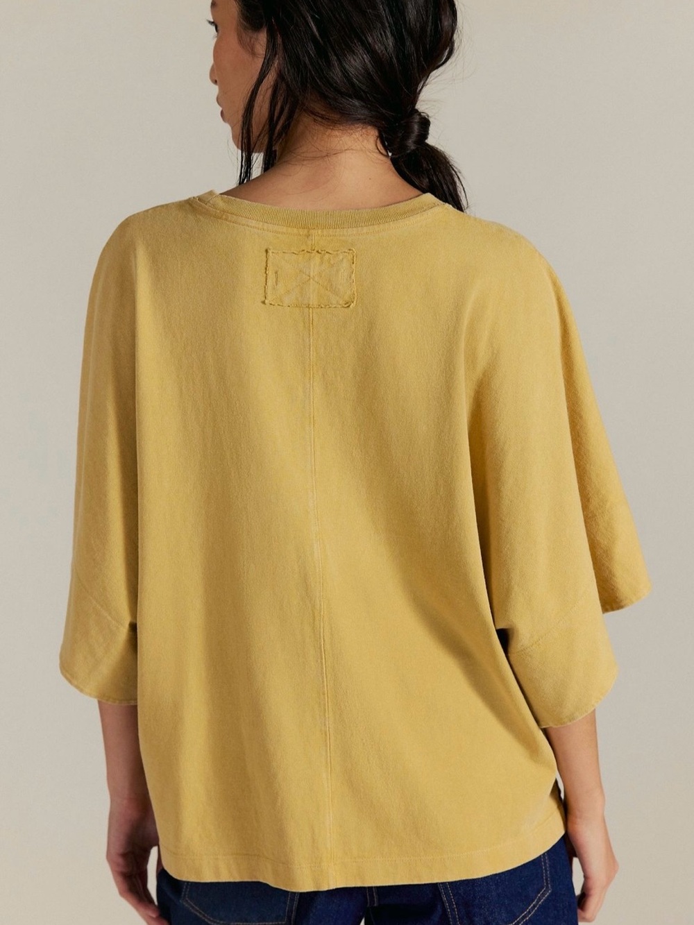 Free People Short Sleeve Tee in Light Sage Green, OVERSIZED SIZE XS